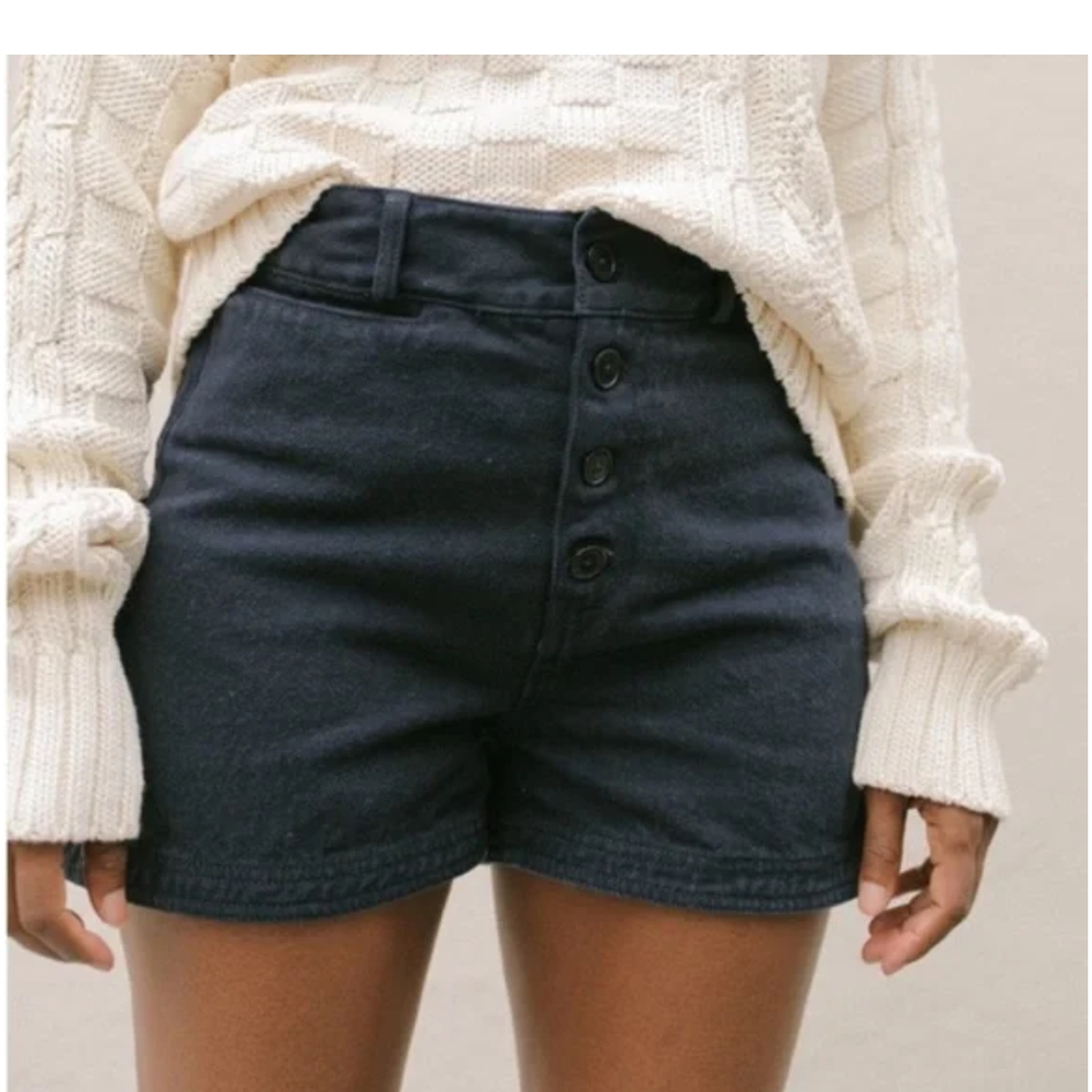 Dulce Short Recycled Coffee Denim  Kordal Studio - High-Waisted